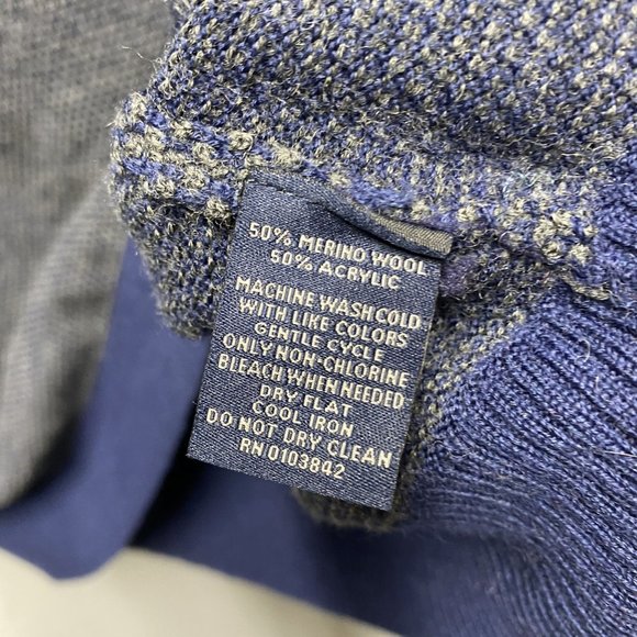 Toscano Blue Wool Crewneck Sweater - Picture 4 of 5